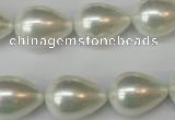 CSB871 15.5 inches 13*18mm teardrop shell pearl beads wholesale