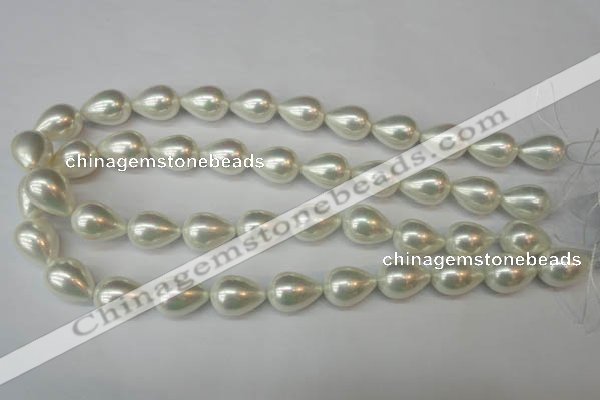 CSB871 15.5 inches 13*18mm teardrop shell pearl beads wholesale