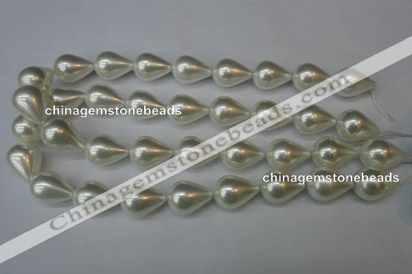 CSB875 15.5 inches 16*22mm teardrop shell pearl beads wholesale