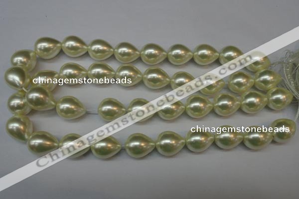 CSB876 15.5 inches 16*22mm teardrop shell pearl beads wholesale