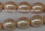 CSB886 15.5 inches 13*16mm whorl teardrop shell pearl beads wholesale