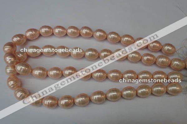 CSB886 15.5 inches 13*16mm whorl teardrop shell pearl beads wholesale