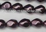 CSB891 15.5 inches 12*14mm teardrop shell pearl beads wholesale