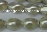 CSB893 15.5 inches 15*20mm teardrop shell pearl beads wholesale