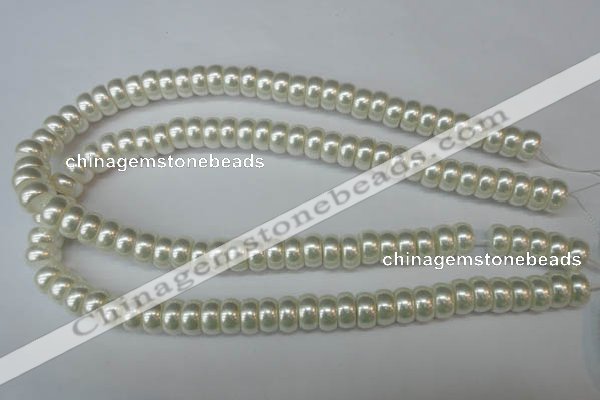 CSB900 15.5 inches 6*12mm rondelle shell pearl beads wholesale