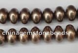 CSB905 15.5 inches 8*12mm rondelle shell pearl beads wholesale