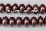 CSB906 15.5 inches 8*12mm rondelle shell pearl beads wholesale