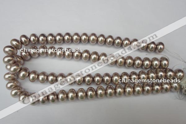 CSB908 15.5 inches 10*14mm rondelle shell pearl beads wholesale