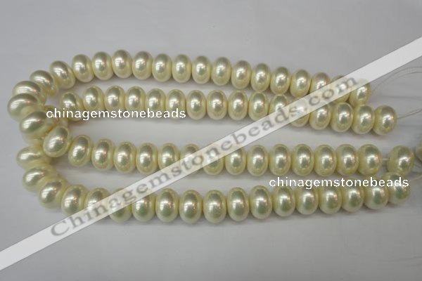 CSB910 15.5 inches 11*15mm rondelle shell pearl beads wholesale