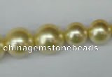 CSB923 15.5 inches 8mm - 14mm round shell pearl beads wholesale