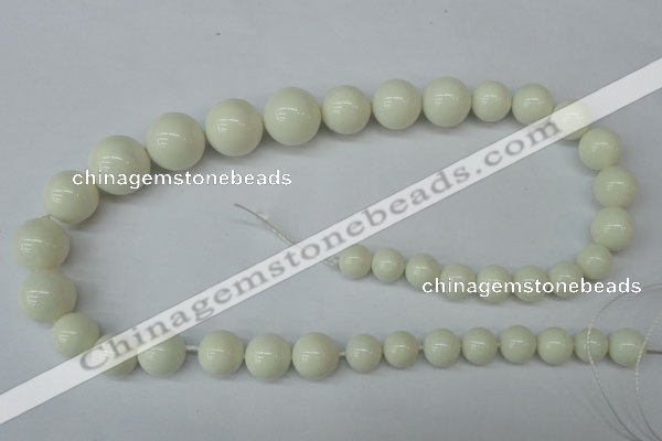 CSB925 15.5 inches 8mm - 14mm round shell pearl beads wholesale