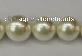 CSB931 15.5 inches 8mm - 16mm round shell pearl beads wholesale