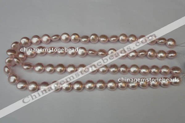 CSB941 15.5 inches 12mm flat round shell pearl beads wholesale