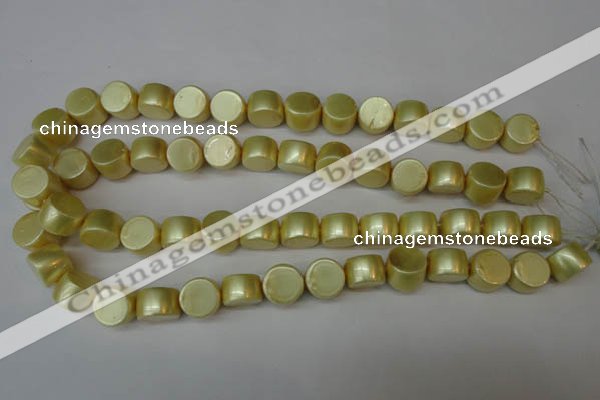 CSB948 15.5 inches 10*14mm drum shell pearl beads wholesale