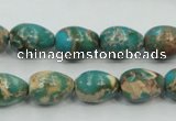 CSE05 15.5 inches 10*14mm teardrop natural sea sediment jasper beads