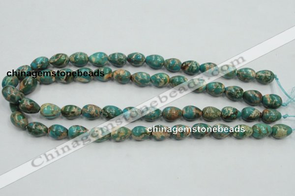 CSE05 15.5 inches 10*14mm teardrop natural sea sediment jasper beads