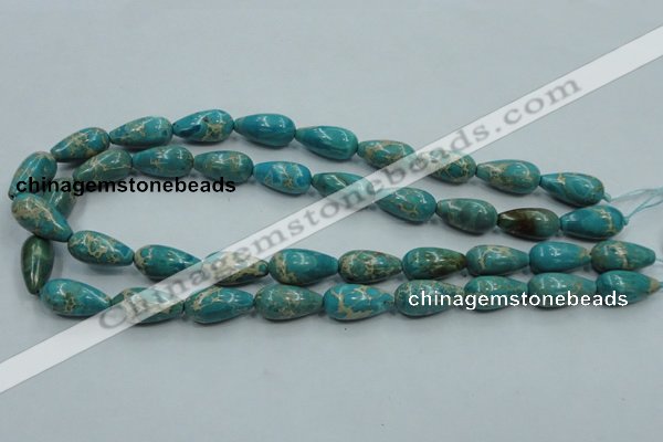 CSE06 15.5 inches 10*20mm teardrop natural sea sediment jasper beads