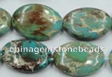 CSE09 15.5 inches 18*25mm oval natural sea sediment jasper beads