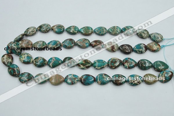 CSE11 15.5 inches 13*18mm flat teardrop natural sea sediment jasper beads