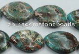 CSE12 15.5 inches 18*25mm flat teardrop natural sea sediment jasper beads