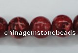 CSE167 15.5 inches 20mm round dyed natural sea sediment jasper beads