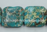 CSE18 15.5 inches 25*25mm square natural sea sediment jasper beads