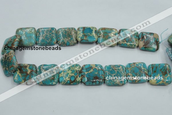 CSE18 15.5 inches 25*25mm square natural sea sediment jasper beads