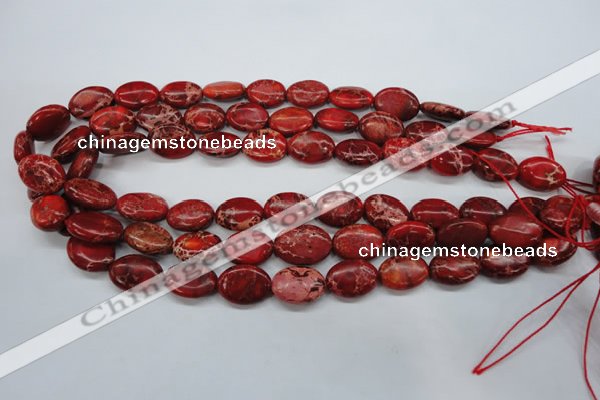 CSE182 15.5 inches 13*18mm oval dyed natural sea sediment jasper beads