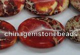 CSE204 15.5 inches 22*30mm oval dyed natural sea sediment jasper beads