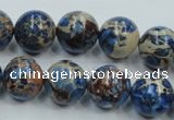 CSE215 15.5 inches 18mm round dyed natural sea sediment jasper beads