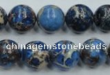 CSE216 15.5 inches 20mm round dyed natural sea sediment jasper beads