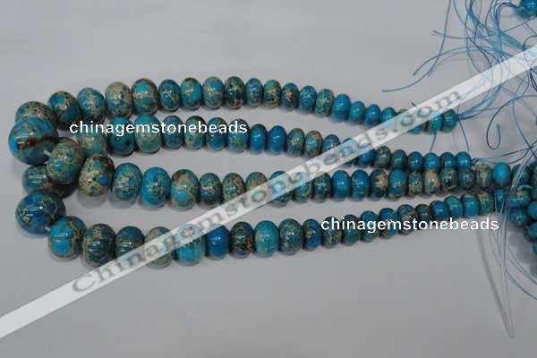 CSE302 15.5 inches 7*10mm – 15*20mm rondelle dyed sea sediment jasper beads