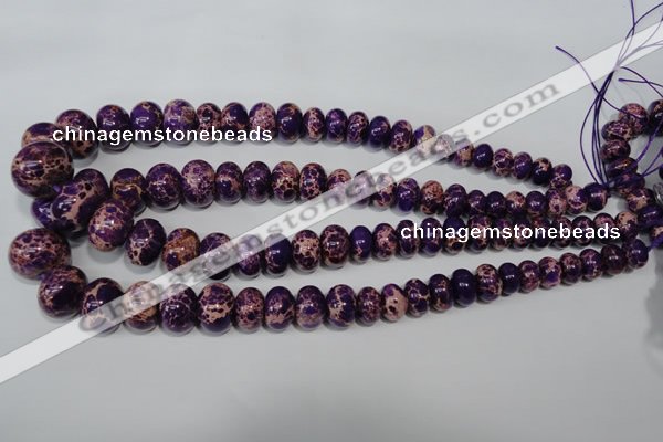 CSE303 15.5 inches 7*10mm – 15*20mm rondelle dyed sea sediment jasper beads