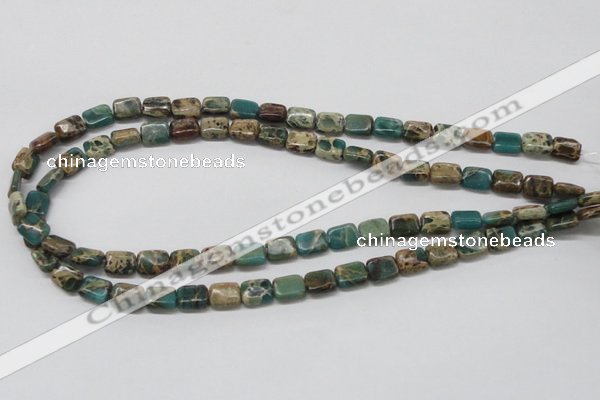 CSE5014 15.5 inches 8*10mm rectangle natural sea sediment jasper beads