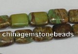 CSE5039 15.5 inches 6*8mm rectangle natural sea sediment jasper beads