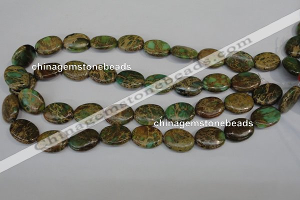 CSE5042 15.5 inches 15*20mm oval natural sea sediment jasper beads