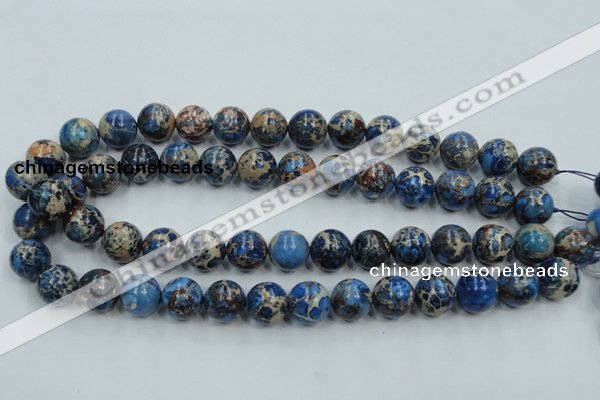 CSE51 15.5 inches 14mm round dyed natural sea sediment jasper beads