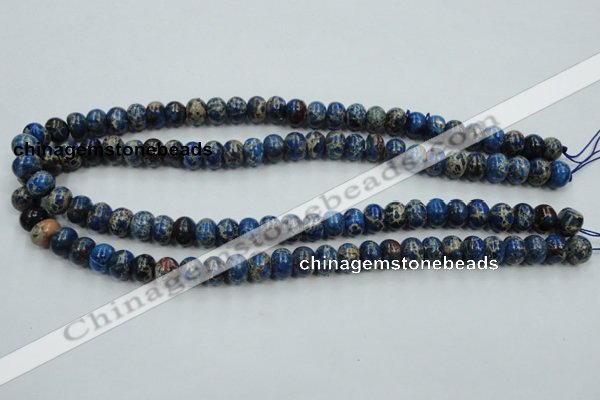 CSE52 15.5 inches 8*10mm rondelle dyed natural sea sediment jasper beads