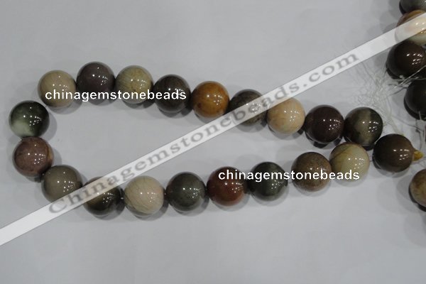 CSE5207 15.5 inches 18mm round sea sediment jasper beads wholesale