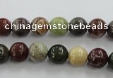 CSE5302 15.5 inches 8mm round sea sediment jasper beads wholesale