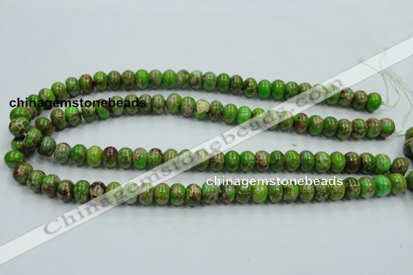 CSE55 15.5 inches 8*10mm rondelle dyed natural sea sediment jasper beads