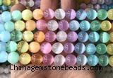 CSE608 15 inches 10mm round rainbow selenite beads wholesale