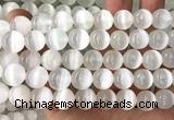 CSE614 15 inches 12mm round selenite gemstone beads
