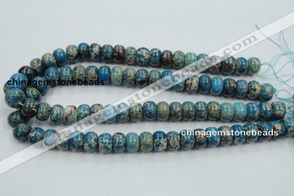 CSE63 15.5 inches 10*14mm rondelle dyed natural sea sediment jasper beads