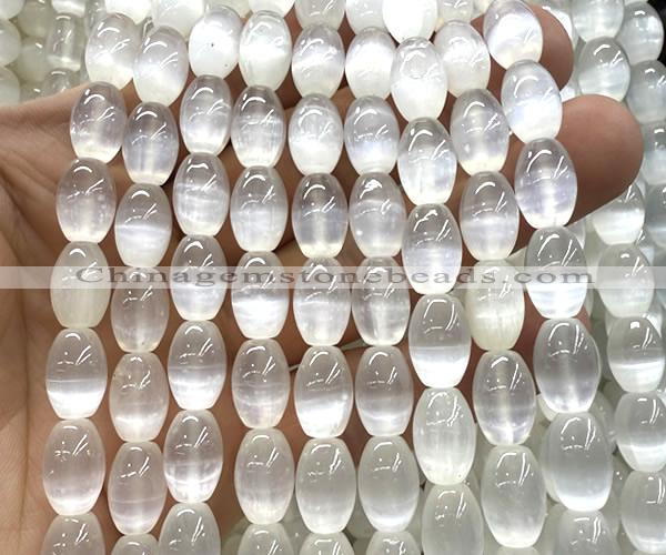 CSE635 15 inches 8*12mm rice selenite beads wholesale