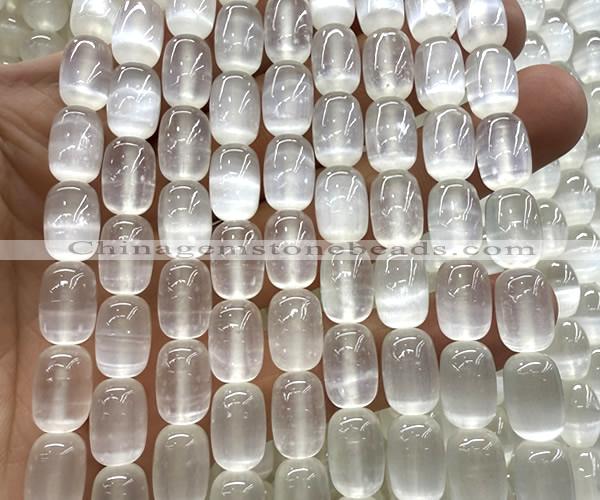 CSE638 15 inches 8*12mm drum selenite beads wholesale