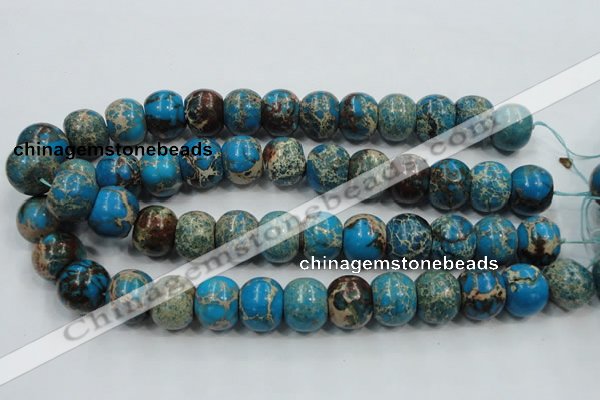 CSE64 15.5 inches 15*18mm rondelle dyed natural sea sediment jasper beads