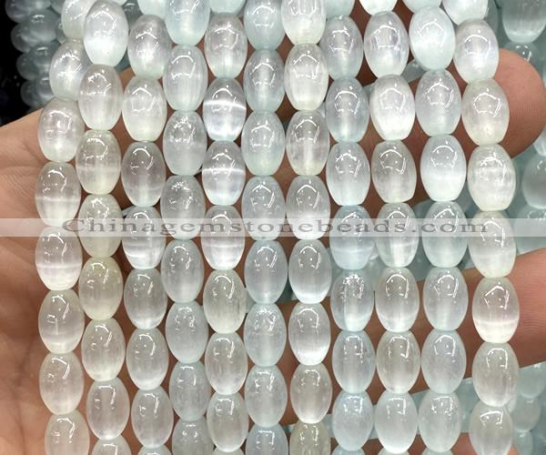 CSE644 15 inches 6*9mm rice selenite beads wholesale