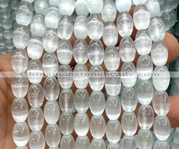 CSE645 15 inches 8*12mm rice selenite beads wholesale