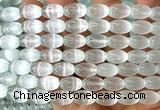 CSE645 15 inches 8*12mm rice selenite beads wholesale
